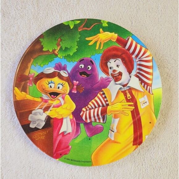 Vintage 1991 McDonald's Melamine Ware Children's Plate Dinner Ware Grimace - Picture 1 of 4